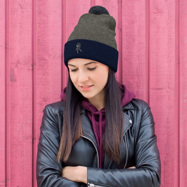 ROCTOWN LOGO Pom-Pom Beanie - Image 2